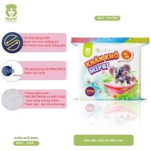KHĂN KHÔ ĐA NĂNG BỊCH 600g (Mẫu Mới- Có Tem Chống Hàng Giả)