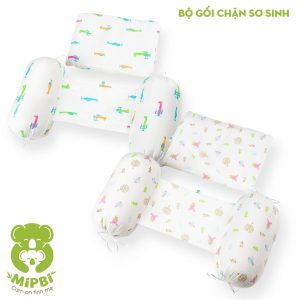 BỘ CHẶN BÔNG SƠ SINH – TRẮNG IN CÁC MÀU