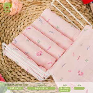 KHĂN SỮA SƠ SINH – 2 LỚP ( 70% sợi tre   30% Cotton)
