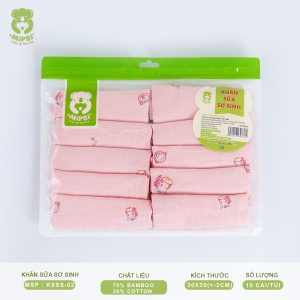KHĂN SỮA SƠ SINH – 2 LỚP ( 70% sợi tre 30% Cotton)