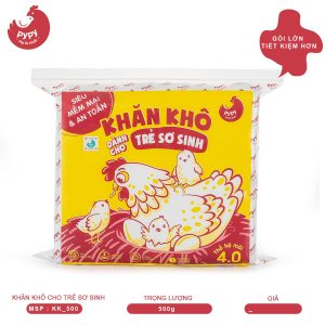 KHĂN KHÔ CHO TRẺ SƠ SINH PYPY BỊCH 500g
