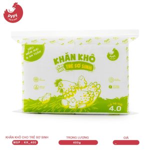 KHĂN KHÔ CHO TRẺ SƠ SINH PYPY BỊCH 400g