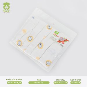 KHĂN SỮA IN HÌNH-2 LỚP