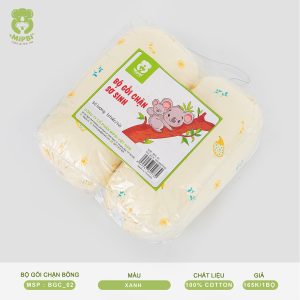BỘ GỐI CHẶN BÔNG SƠ SINH – XANH, HỒNG, VÀNG