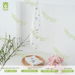 KHĂN SỮA SỢI TRE PYPY- 2 LỚP