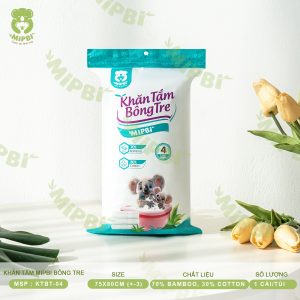 Khăn Tắm MIPBI Bông Tre (4 lớp- 6 lớp)
