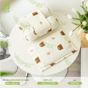 Bộ Gối Chặn Vỏ Đỗ Xô Nhăn