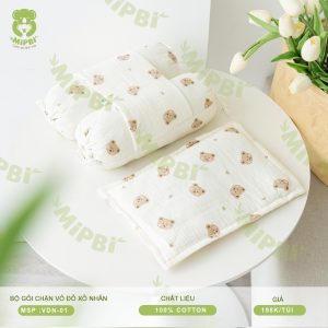 Bộ Gối Chặn Vỏ Đỗ Xô Nhăn